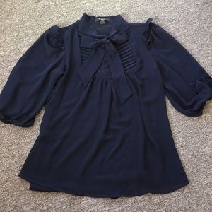 Navy Blue Blouse